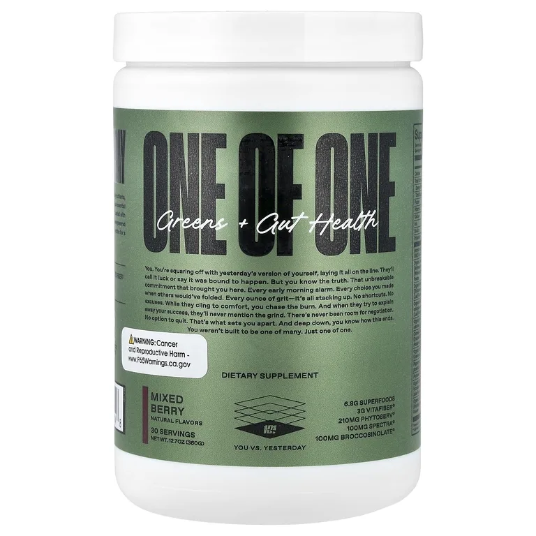 One Of One, Greens + Gut Health, ягодное ассорти, 360 г (12,7 унции)