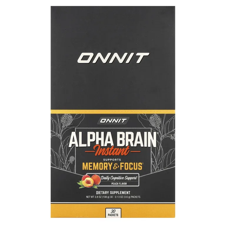 Onnit, Поддержка памяти и концентрации, с персиком, 30 пакетиков, 3,6 г (0,13 унции) каждый