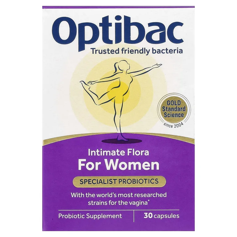 Optibac, пробиотики для женской микрофлоры, 30 капсул