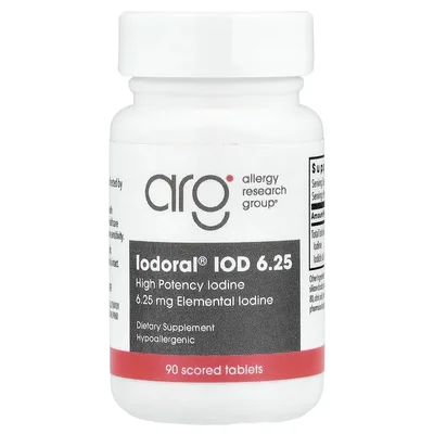 Optimox, Iodoral®, йод 6.25, 90 делимых таблеток