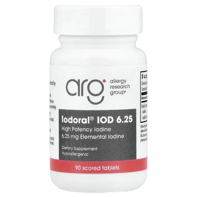 Optimox, Iodoral®, йод 6.25, 90 делимых таблеток