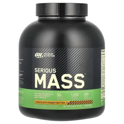Optimum Nutrition, белково-углеводная добавка для увеличения мышечной массы, шоколадно-арахисовая паста, 2,72 кг (6 фунтов)