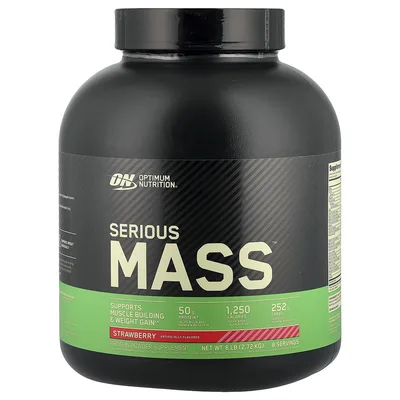 Optimum Nutrition, белково-углеводная добавка для увеличения мышечной массы, с клубничным вкусом, 2,72 кг (6 фунтов)