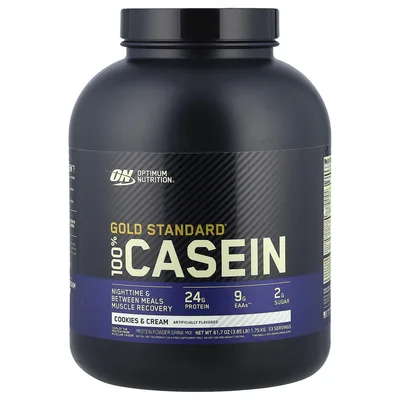 Optimum Nutrition, Gold Standard®, 100% казеин, печенье и сливки, 1,75 кг (3,85 фунта)