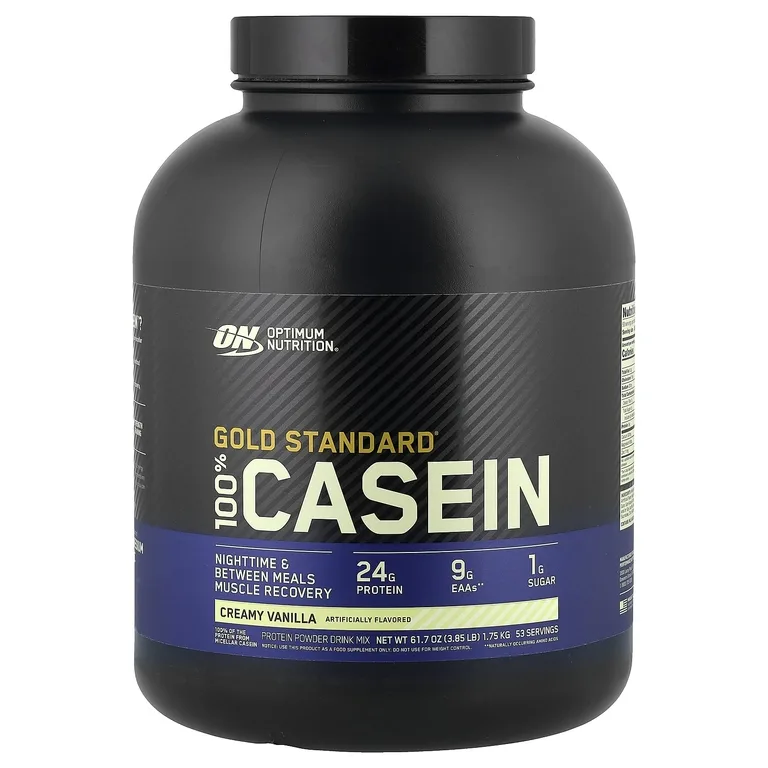 Optimum Nutrition, казеин, со вкусом ванили, 1,75 кг (3,85 фунта)