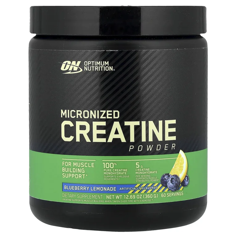 Optimum Nutrition, Микронизированный креатин в порошке, черничный лимонад, 360 г (12,69 унции)