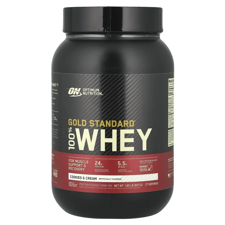 Optimum Nutrition, протеин, сыворотка со вкусом печенья и сливок, 837 г (1,84 фунта)