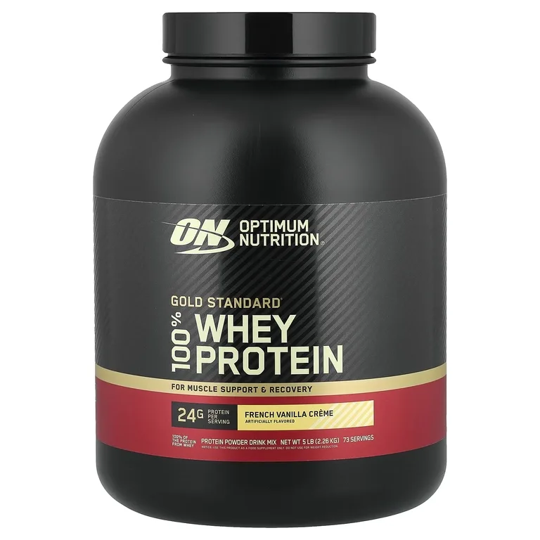 Optimum Nutrition, сывороточный протеин, французский ванильный крем, 2,27 кг (5 фунтов)
