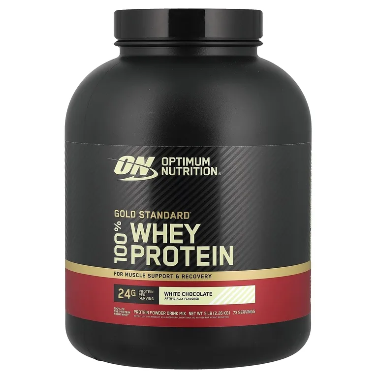 Optimum Nutrition, сывороточный протеин, со вкусом белого шоколада, 2,26 кг (5 фунтов)