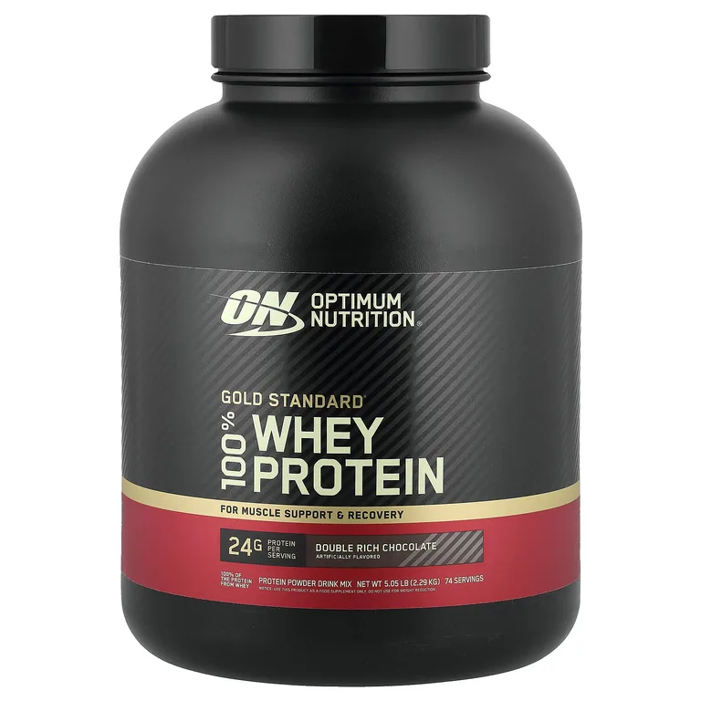 Optimum Nutrition, сывороточный протеин, со вкусом двойного шоколада, 2,29 кг (5,05 фунта)