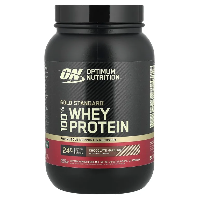 Optimum Nutrition, сывороточный протеин, со вкусом фундука в шоколаде, 907 г (2 фунта)