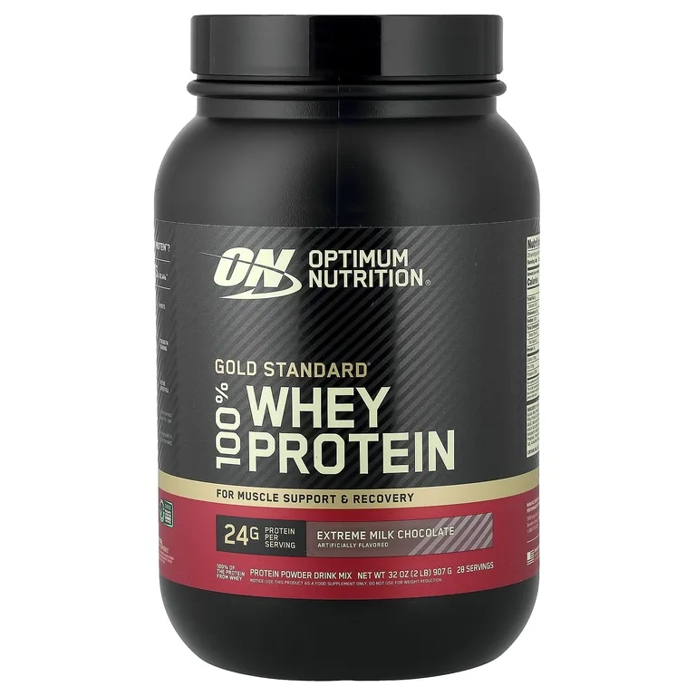 Optimum Nutrition, сывороточный протеин, со вкусом молочного шоколада, 907 г (2 фунта)