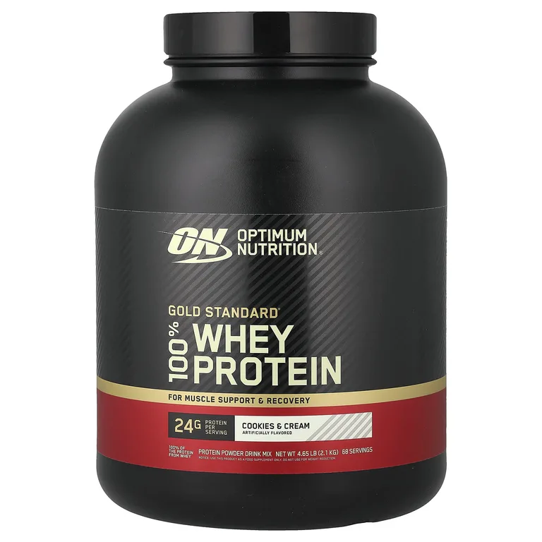 Optimum Nutrition, сывороточный протеин, со вкусом печенья со сливками, 2,1 кг (4,63 фунта)