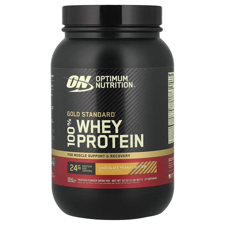 Optimum Nutrition, сывороточный протеин, со вкусом шоколада и арахисовой пасты, 907 г (2 фунта)