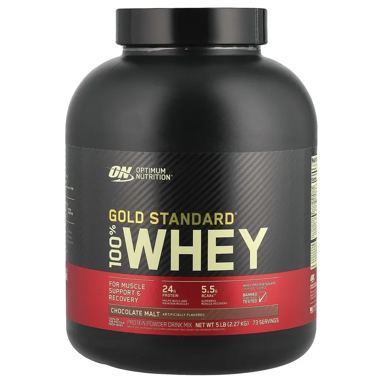 Optimum Nutrition, сывороточный протеин, со вкусом шоколадный солод, 2,27 кг (5 фунтов)