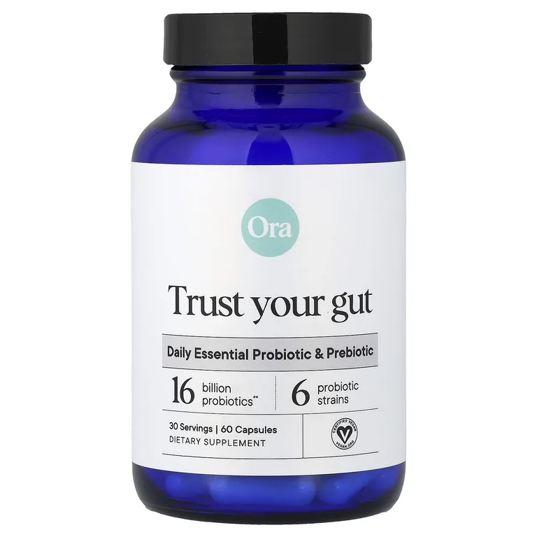 Ora, Trust Your Gut, ежедневный незаменимый пробиотик и пребиотик, 60 капсул