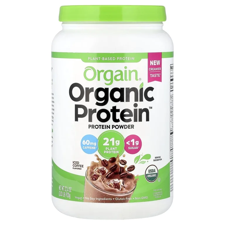 Orgain, Organic Protein™, растительный порошок, со вкусом холодного кофе, 920 г (2,03 фунта)