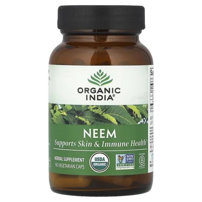 Organic India, ним, 90 вегетарианских капсул