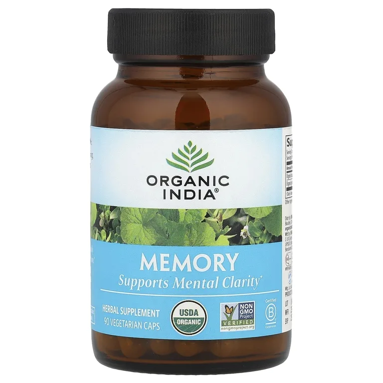 Organic India, память, 90 вегетарианских капсул
