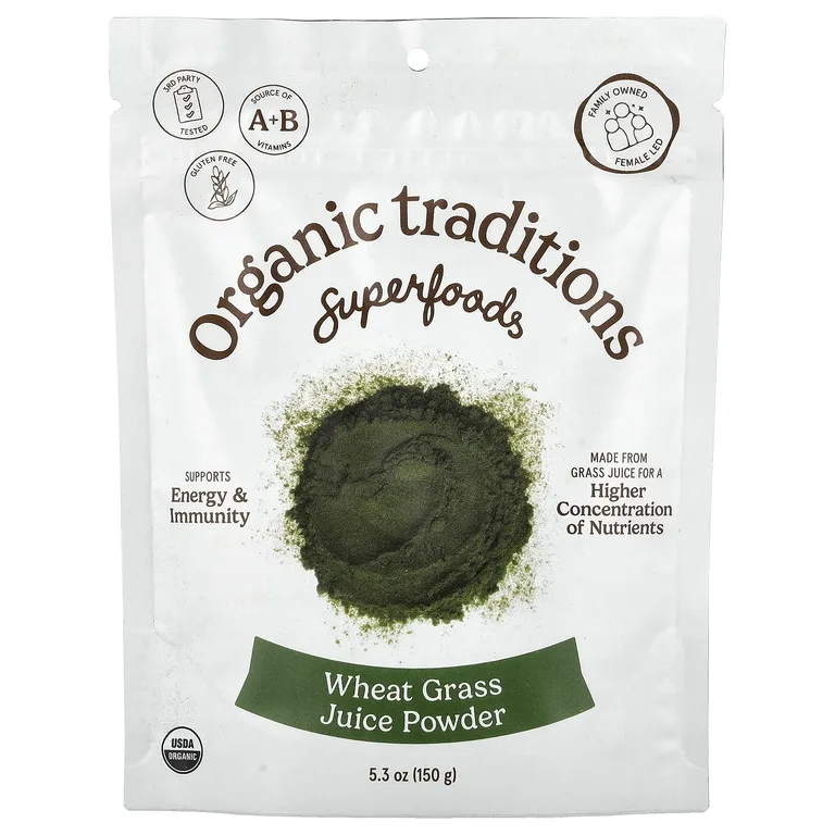 Organic Traditions, Суперфуды, сок травы пшеницы в порошке, 150 г (5,3 унции)