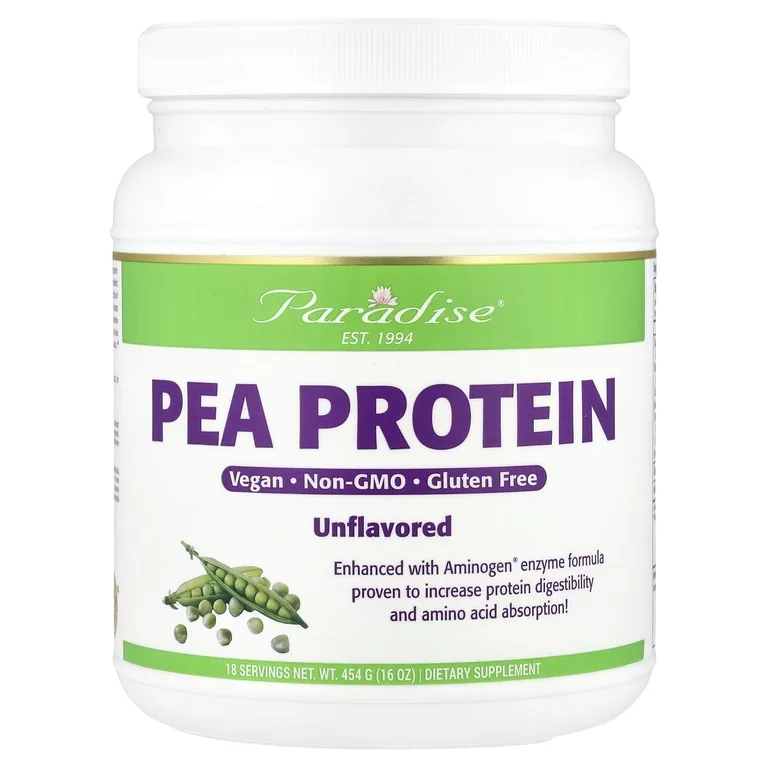 Paradise Herbs, Гороховый белок, без вкуса, 16 унций (454 г)