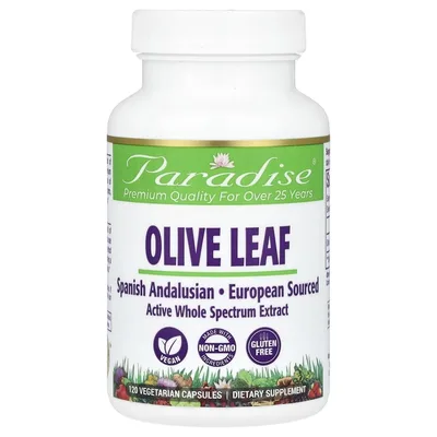 Paradise Herbs, Листья оливкового дерева, 120 вегетарианских капсул (250 мг на капсулу)