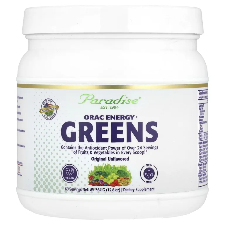Paradise Herbs, зелень, оригинальная добавка с нейтральным вкусом, 364 г (12,8 унции)