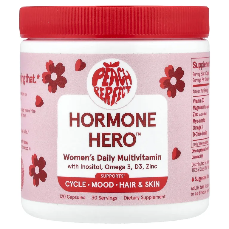 Peach Perfect, Hormone Hero™, ежедневные мультивитамины для женщин, 120 капсул
