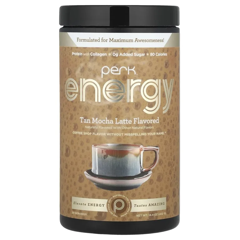 Perk Energy, Тан-мокко латте, 402 г (14,4 унции)