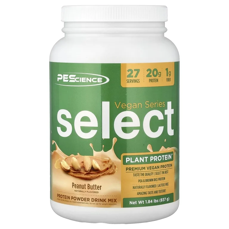 PEScience, Vegan Series, Select Plant Protein™, арахисовая паста, 837 г (1,84 фунта)