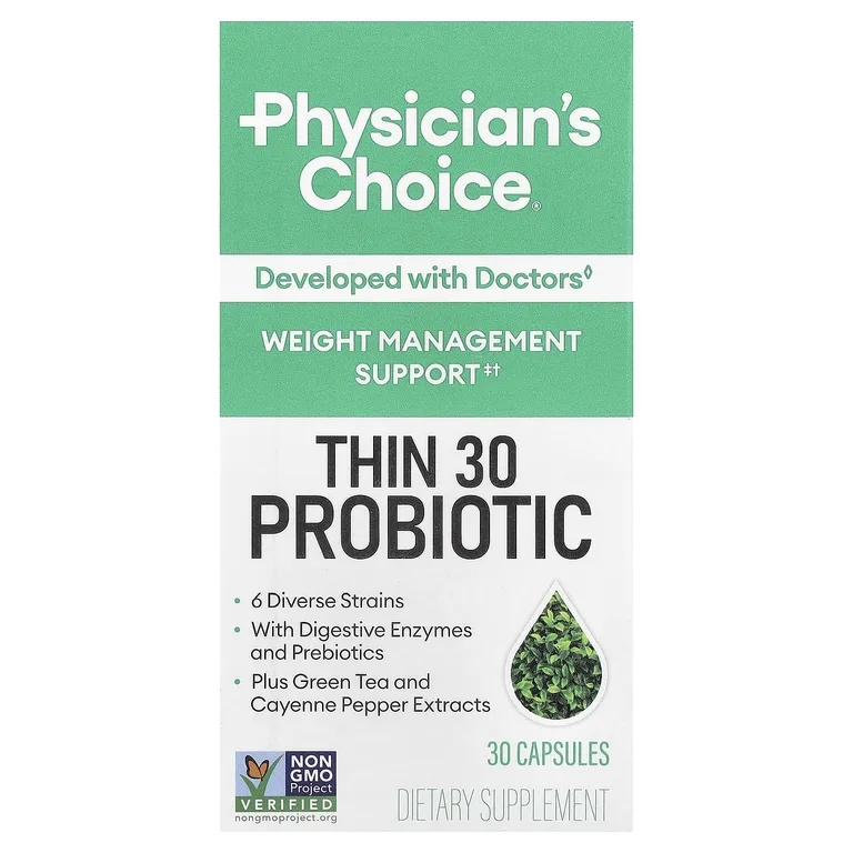 Physician's Choice, Thin 30, пробиотик, 30 капсул