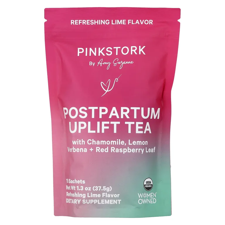 Pink Stork, чай для укрепления послеродового периода, освежающий с лаймом, 15 пакетиков, 37,5 г (1,3 унции)