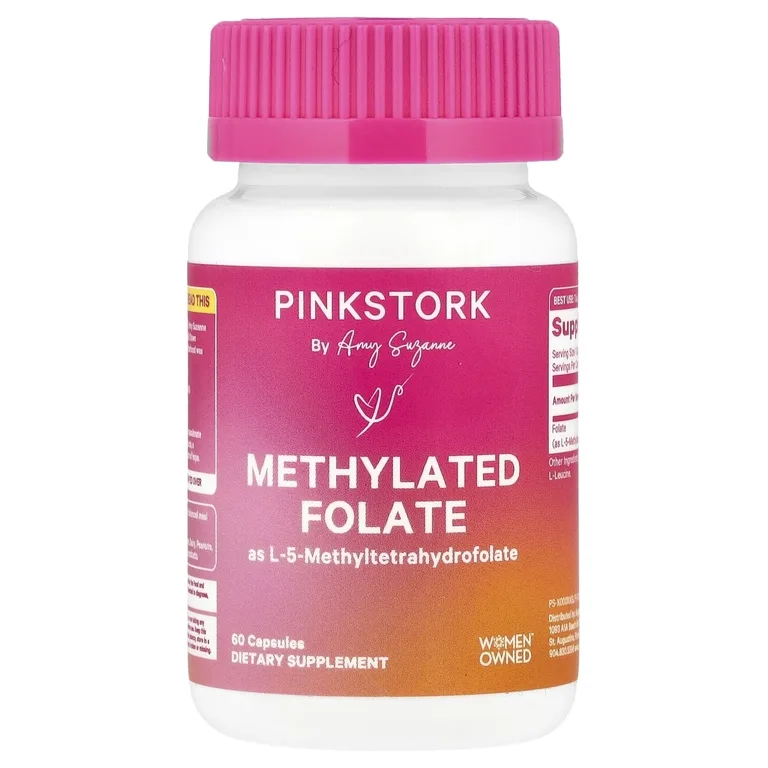 Pink Stork, Метилированный фолат, 60 капсул