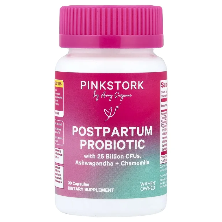 Pink Stork, послеродовой пробиотик, 30 капсул