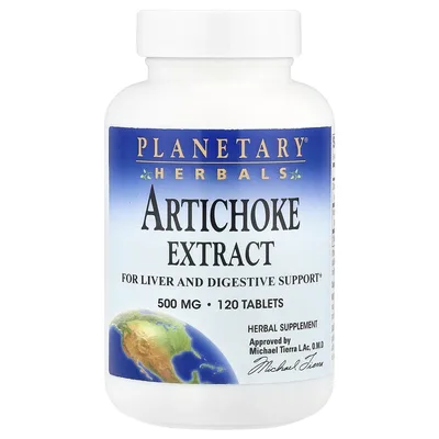 Planetary Herbals, экстракт артишока, 120 таблеток