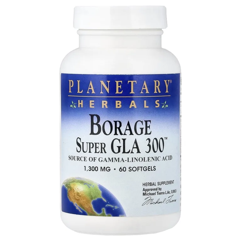 Planetary Herbals, Гамма-линоленовая кислота, 1300 мг, 60 желатиновых капсул