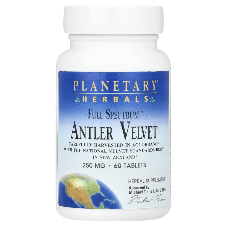 Planetary Herbals, комплекс из пантов оленя, 60 таблеток (250 мг в 1 таблетке)