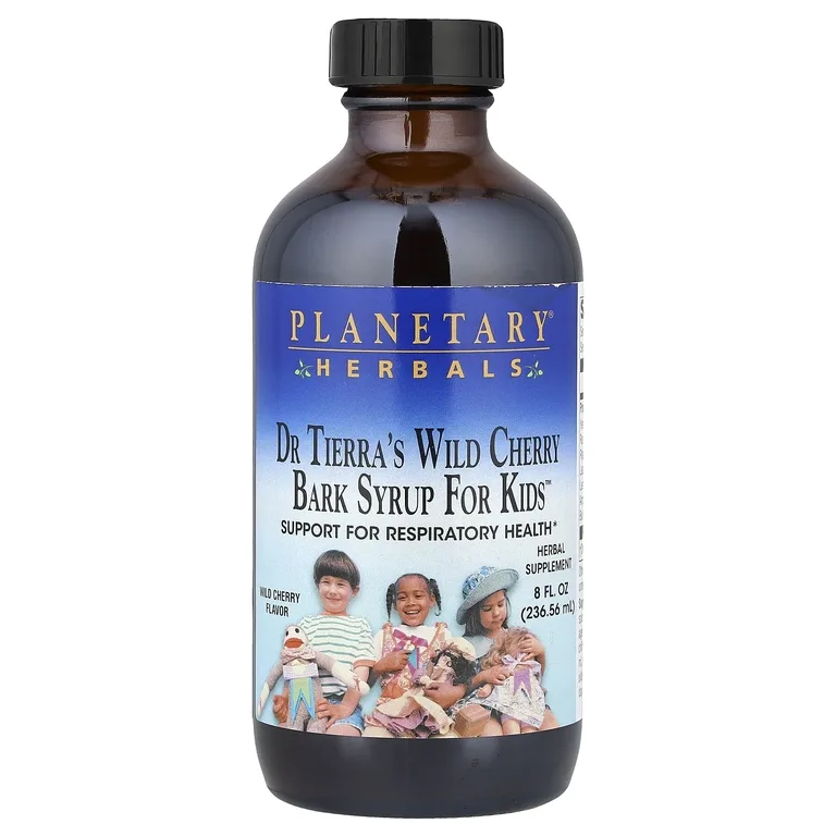 Planetary Herbals, сироп из коры дикой вишни, для детей, дикая вишня, 236,56 мл (8 жидк. унций)