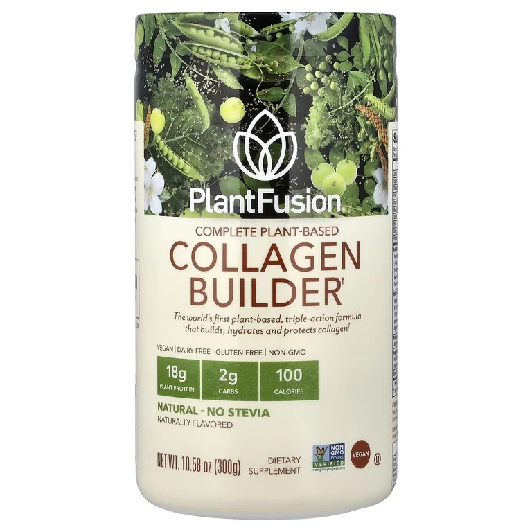 PlantFusion, комплексный растительный коллаген для стимулирования производства, натуральный, 300 г (10,58 унции)
