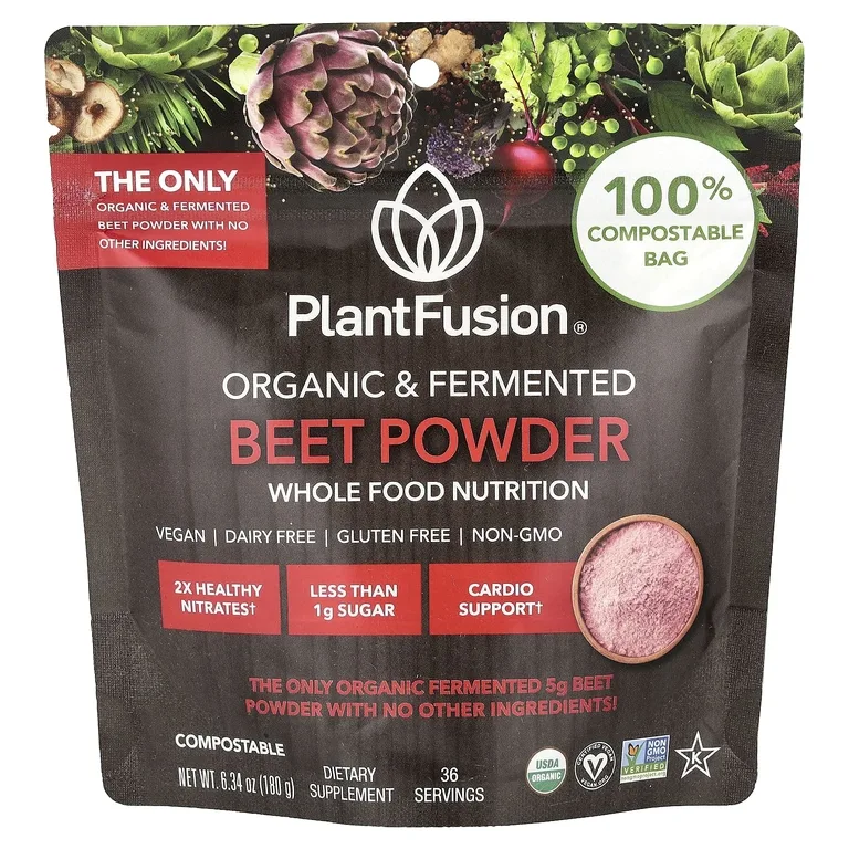 PlantFusion, порошок из органической и ферментированной свеклы, 180 г (6,34 унции)