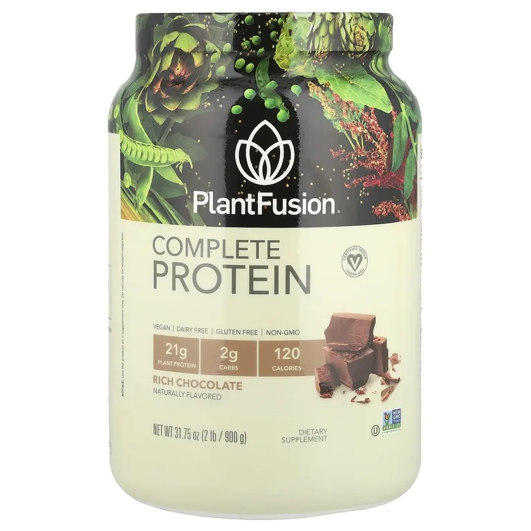 PlantFusion, растительный протеин, насыщенный шоколад, 900 г (2 фунта)