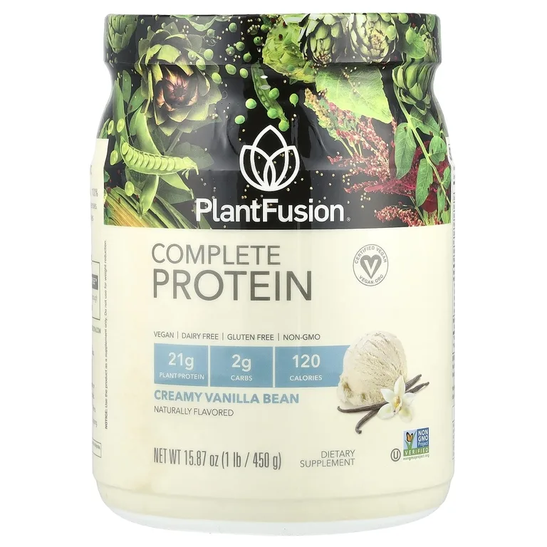 PlantFusion, растительный протеин, сливочные стручки ванили, 450 г (15,87 унции)