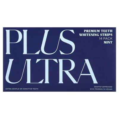 Plus Ultra, Полоски для отбеливания зубов премиального качества, мята, 14 шт.