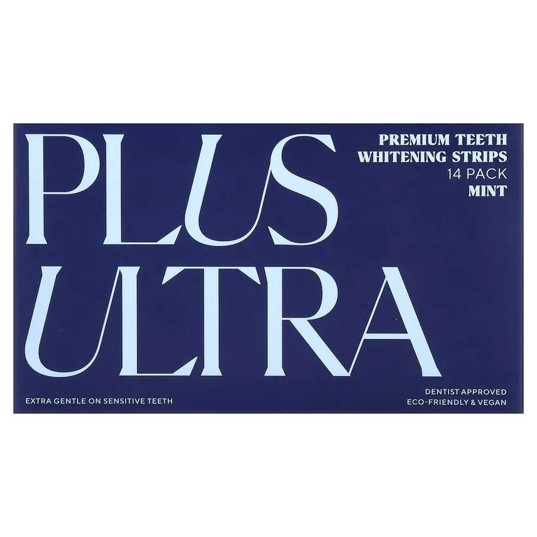Plus Ultra, Полоски для отбеливания зубов премиального качества, мята, 14 шт.