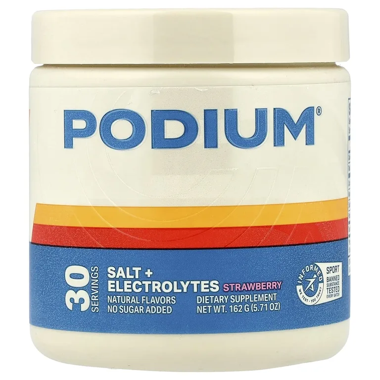 Podium Nutrition, соль и электролиты, с вкусом клубники, 162 г (5,71 унции)