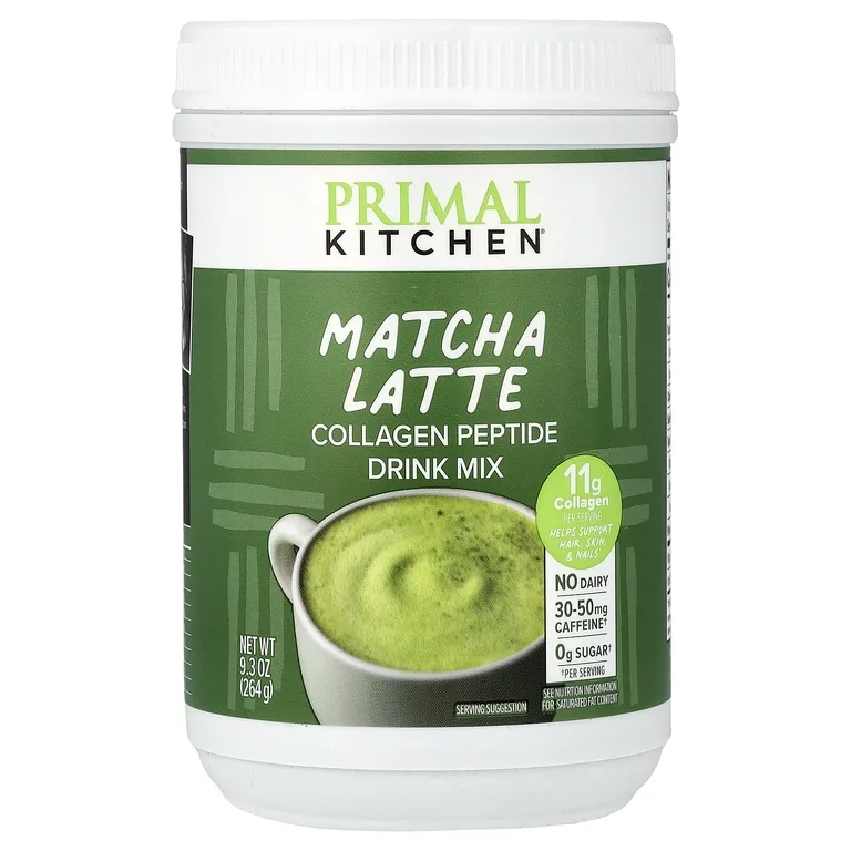 Primal Kitchen, смесь для приготовления напитка с пептидами коллагена, матча латте, 264 г (9,3 унции)