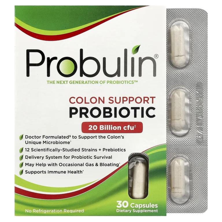 Probulin, Пробиотик для поддержки толстой кишки, 30 капсул