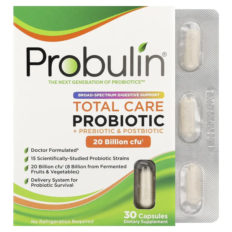 Probulin, Total Care, пробиотик, 20 млрд КОЕ, 30 капсул