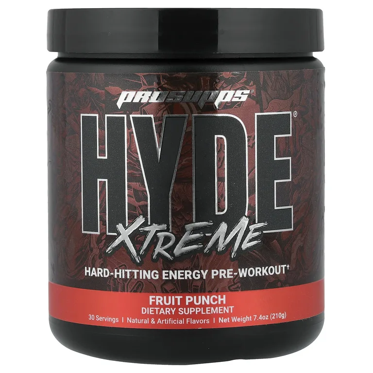 ProSupps, Hyde® Xtreme, Hard Hit Energy, предтренировочный комплекс, фруктовый пунш, 210 г (7,4 унции)