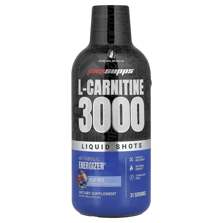 ProSupps, L-карнитин 3000, Liquid Shot, голубая малина, 473 мл (16 жидк. унций)